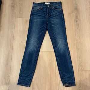 Madewell High Riser Skinny Jeans Dark Wash High Waist 26
